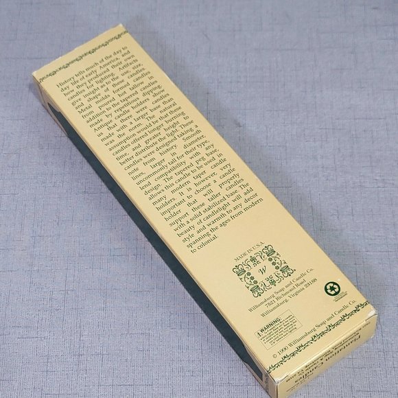 Vintage 90s Williamsburg Soap & Candle Plantation NEW Unscented 12" Holly Green - Picture 6 of 7